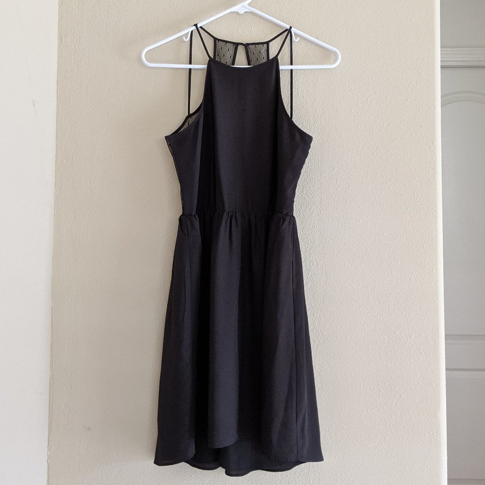 BCBGeneration Black Dress with Back Mesh Detail